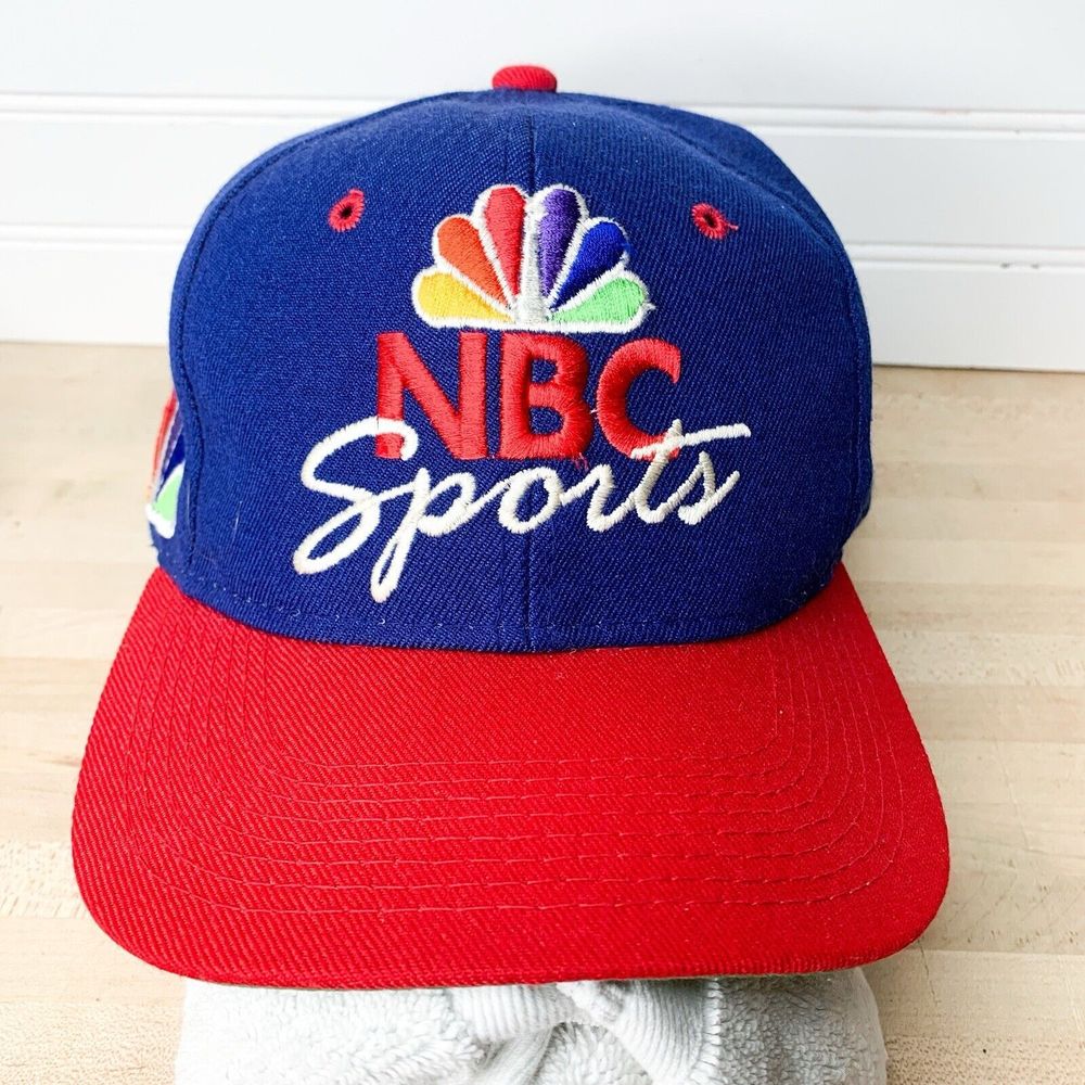 Vintage NBC Sports Snapback Hat Cap Sports Specialties Adjustable Blue/Red